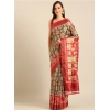 Generic Women's Cotton Printed Saree With Unstitched Blouse 5.5Mtr (Multicolor)