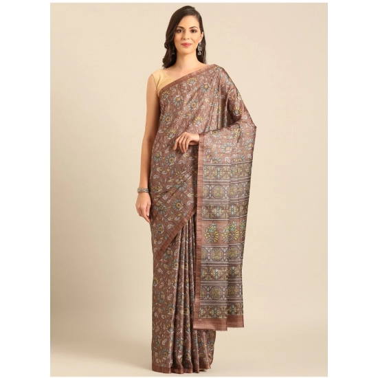 Generic Women's Cotton Printed Saree With Unstitched Blouse 5.5Mtr (Brown-Yellow) Generic Women's Cotton Printed Saree With Unstitched Blouse 5.5Mtr (Brown-Yellow)