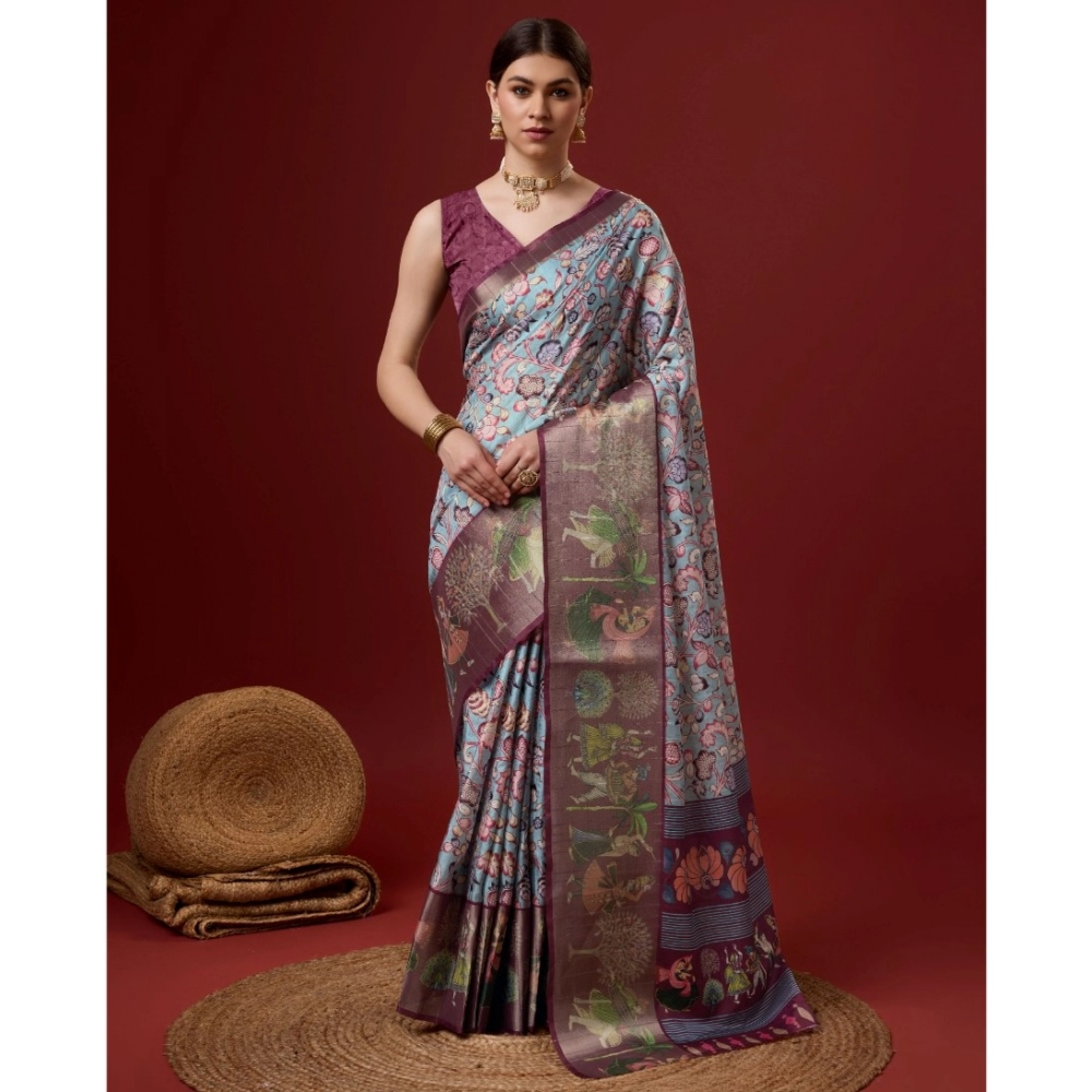Generic Women's Cotton Printed Saree With Unstitched Blouse 5.5Mtr (Multicolor) Generic Women's Cotton Printed Saree With Unstitched Blouse 5.5Mtr (Multicolor)