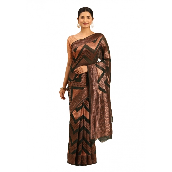 Generic Women's Cotton Woven Design Saree With Unstitched Blouse 5.5Mtr (Green) Generic Women's Cotton Woven Design Saree With Unstitched Blouse 5.5Mtr (Green)