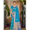 Generic Women's Silk Woven Design Saree With Unstitched Blouse 5.5Mtr (SkyBlue)