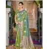 Generic Women's Silk Woven Design Saree With Unstitched Blouse 5.5Mtr (Green)