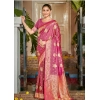 Generic Women's Silk Woven Design Saree With Unstitched Blouse 5.5Mtr (Pink)