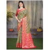 Generic Women's Silk Woven Design Saree With Unstitched Blouse 5.5Mtr (Grey)