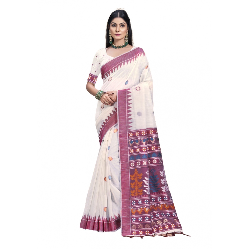 Generic Women's Cotton Printed Saree With Unstitched Blouse 5.5Mtr (Pink) Generic Women's Cotton Printed Saree With Unstitched Blouse 5.5Mtr (Pink)