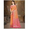 Generic Women's Silk Woven Design Saree With Unstitched Blouse 5.5Mtr (Multicolor)