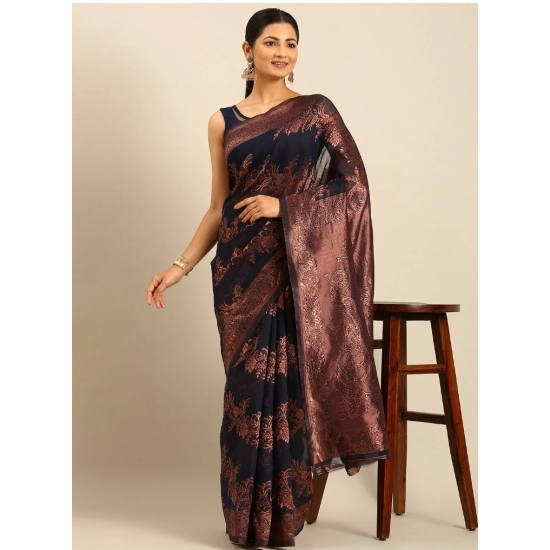 Generic Women's Cotton Woven Design Saree With Unstitched Blouse 5.5Mtr (Black) Generic Women's Cotton Woven Design Saree With Unstitched Blouse 5.5Mtr (Black)