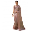 Generic Women's Cotton Printed Saree With Unstitched Blouse 5.5Mtr (Purple)
