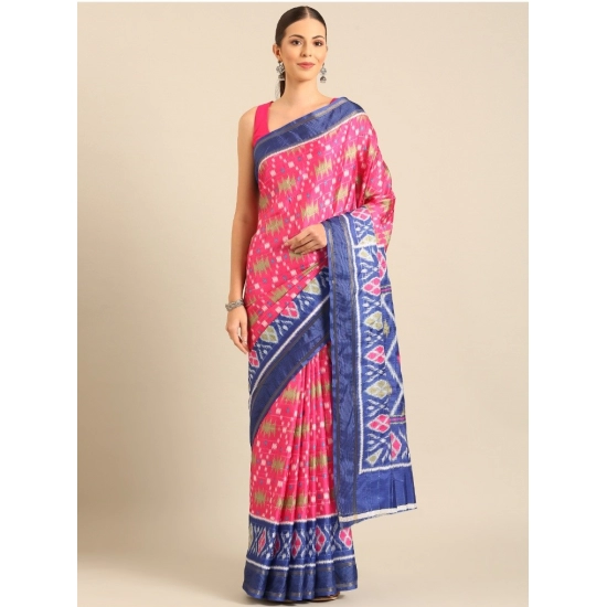 Generic Women's Cotton Printed Saree With Unstitched Blouse 5.5Mtr (Pink-Blue) Generic Women's Cotton Printed Saree With Unstitched Blouse 5.5Mtr (Pink-Blue)