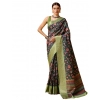 Generic Women's Cotton Printed Saree With Unstitched Blouse 5.5Mtr (Multicolor)