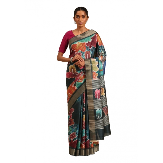 Generic Women's Cotton Printed Saree With Unstitched Blouse 5.5Mtr (Multicolor) Generic Women's Cotton Printed Saree With Unstitched Blouse 5.5Mtr (Multicolor)