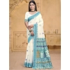 Generic Women's Cotton Printed Saree With Unstitched Blouse 5.5Mtr (Multicolor)