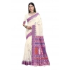 Generic Women's Cotton Printed Saree With Unstitched Blouse 5.5Mtr (Lavender)