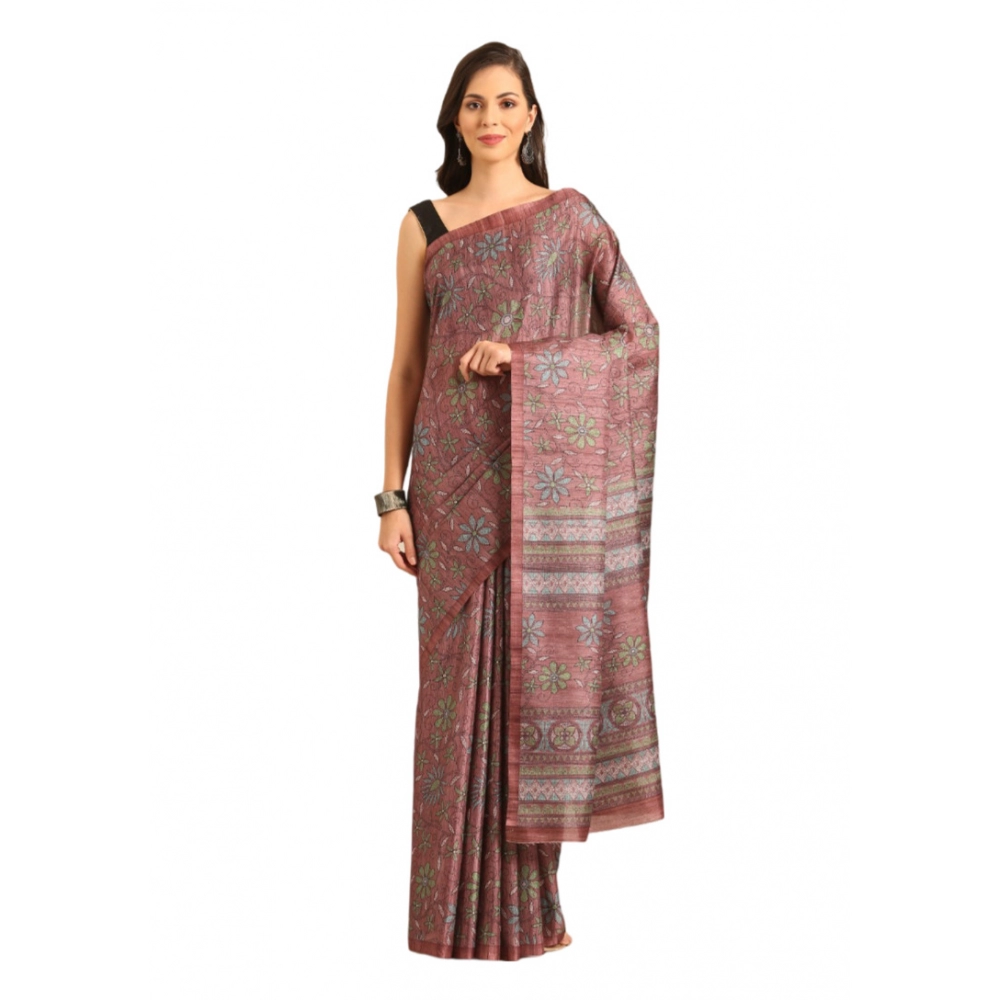 Generic Women's Cotton Printed Saree With Unstitched Blouse 5.5Mtr (Pink) Generic Women's Cotton Printed Saree With Unstitched Blouse 5.5Mtr (Pink)