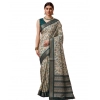 Generic Women's Cotton Printed Saree With Unstitched Blouse 5.5Mtr (Green)