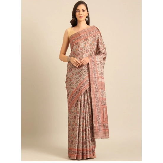 Generic Women's Cotton Printed Saree With Unstitched Blouse 5.5Mtr (Light-Brown) Generic Women's Cotton Printed Saree With Unstitched Blouse 5.5Mtr (Light-Brown)