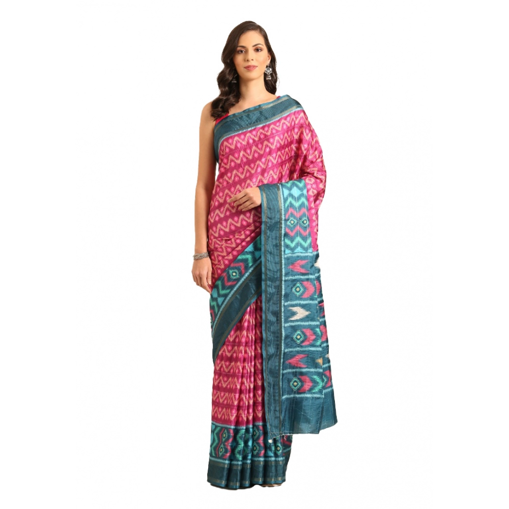 Generic Women's Cotton Printed Saree With Unstitched Blouse 5.5Mtr (Pinl-Green) Generic Women's Cotton Printed Saree With Unstitched Blouse 5.5Mtr (Pinl-Green)