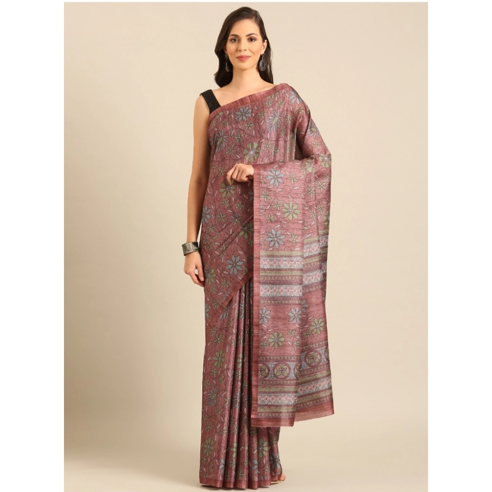 Generic Women's Cotton Printed Saree With Unstitched Blouse 5.5Mtr (Pink) Generic Women's Cotton Printed Saree With Unstitched Blouse 5.5Mtr (Pink)