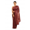Generic Women's Cotton Woven Design Saree With Unstitched Blouse 5.5Mtr (Purple)