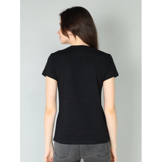 Generic Women's Cotton Blended Solid Sweetheart Half Sleeve T-Shirt (Black) Generic Women's Cotton Blended Solid Sweetheart Half Sleeve T-Shirt (Black)