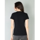 Generic Women's Cotton Blended Solid Sweetheart Half Sleeve T-Shirt (Black) Generic Women's Cotton Blended Solid Sweetheart Half Sleeve T-Shirt (Black)
