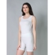 Generic Women's Cotton Blended Solid Stretchable Camisole (White)