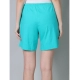 Generic Women's Cotton Solid Above Knee Shorts (SeaGreen)