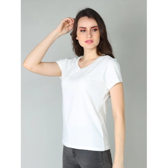 Generic Women's Cotton Blended Solid Sweetheart Half Sleeve T-Shirt (Off_White) Generic Women's Cotton Blended Solid Sweetheart Half Sleeve T-Shirt (Off_White)