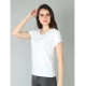 Generic Women's Cotton Blended Solid Sweetheart Half Sleeve T-Shirt (Off_White) Generic Women's Cotton Blended Solid Sweetheart Half Sleeve T-Shirt (Off_White)