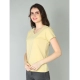 Generic Women's Cotton Blended Solid Sweetheart Half Sleeve T-Shirt (Beige) Generic Women's Cotton Blended Solid Sweetheart Half Sleeve T-Shirt (Beige)