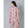 Generic Women's Cotton Blended Printed Round Neck Half Sleeve Top - Shorts Set (Red)