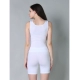 Generic Women's Cotton Blended Solid Stretchable Camisole (Off_White)