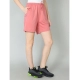 Generic Women's Cotton Solid Above Knee Shorts (Pink)