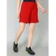 Generic Women's Cotton Solid Above Knee Shorts (Red) Generic Women's Cotton Solid Above Knee Shorts (Red)
