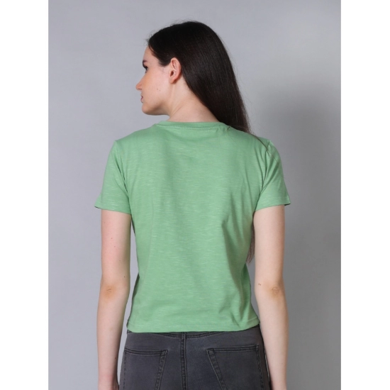 Generic Women's Cotton Solid Closure Neck Half Sleeve T-Shirt (Mint-Green) Generic Women's Cotton Solid Closure Neck Half Sleeve T-Shirt (Mint-Green)