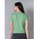 Generic Women's Cotton Solid Closure Neck Half Sleeve T-Shirt (Mint-Green) Generic Women's Cotton Solid Closure Neck Half Sleeve T-Shirt (Mint-Green)