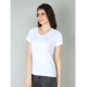 Generic Women's Cotton Blended Solid Sweetheart Half Sleeve T-Shirt (White) Generic Women's Cotton Blended Solid Sweetheart Half Sleeve T-Shirt (White)