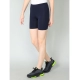 Generic Women's Cotton Blended Solid Above Knee Sports Shorts (Navy) Generic Women's Cotton Blended Solid Above Knee Sports Shorts (Navy)