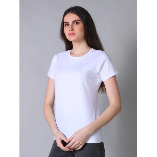 Generic Women's Cotton Blended Solid U-Neck Half Sleeve T-Shirt (Off_White) Generic Women's Cotton Blended Solid U-Neck Half Sleeve T-Shirt (Off_White)