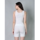 Generic Women's Cotton Blended Solid Stretchable Camisole (White)