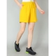 Generic Women's Cotton Solid Above Knee Shorts (Yellow)