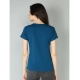Generic Women's Cotton Blended Solid Sweetheart Half Sleeve T-Shirt (Blue) Generic Women's Cotton Blended Solid Sweetheart Half Sleeve T-Shirt (Blue)