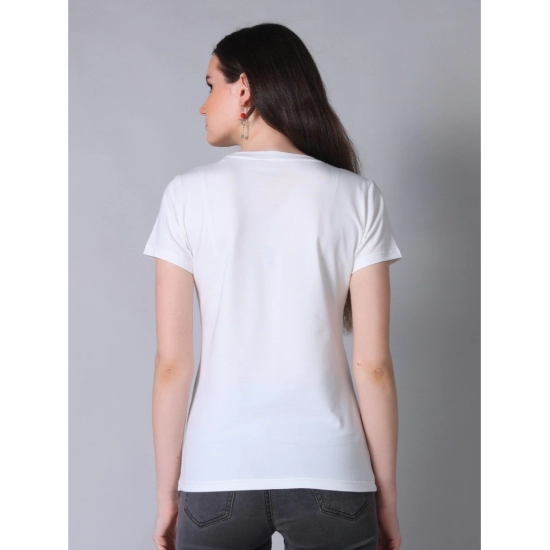 Generic Women's Cotton Blended Solid U-Neck Half Sleeve T-Shirt (White) Generic Women's Cotton Blended Solid U-Neck Half Sleeve T-Shirt (White)