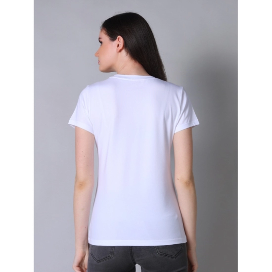 Generic Women's Cotton Blended Solid U-Neck Half Sleeve T-Shirt (Off_White) Generic Women's Cotton Blended Solid U-Neck Half Sleeve T-Shirt (Off_White)