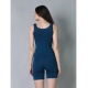 Generic Women's Cotton Blended Solid Stretchable Camisole (Blue)