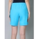 Generic Women's Cotton Solid Above Knee Shorts (SkyBlue)