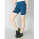 Generic Women's Cotton Blended Solid Above Knee Sports Shorts (Blue) Generic Women's Cotton Blended Solid Above Knee Sports Shorts (Blue)