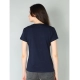 Generic Women's Cotton Blended Solid Sweetheart Half Sleeve T-Shirt (Navy) Generic Women's Cotton Blended Solid Sweetheart Half Sleeve T-Shirt (Navy)