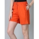 Generic Women's Cotton Solid Above Knee Shorts (Rust)