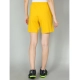 Generic Women's Cotton Solid Above Knee Shorts (Yellow)